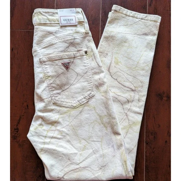 Guess Marble Print Mom Jeans Size 26 - Picture 5 of 16